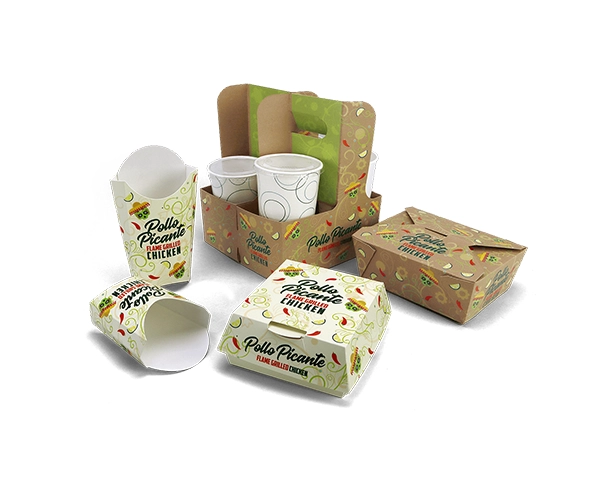 Custom Grease Repellent Takeout Boxes