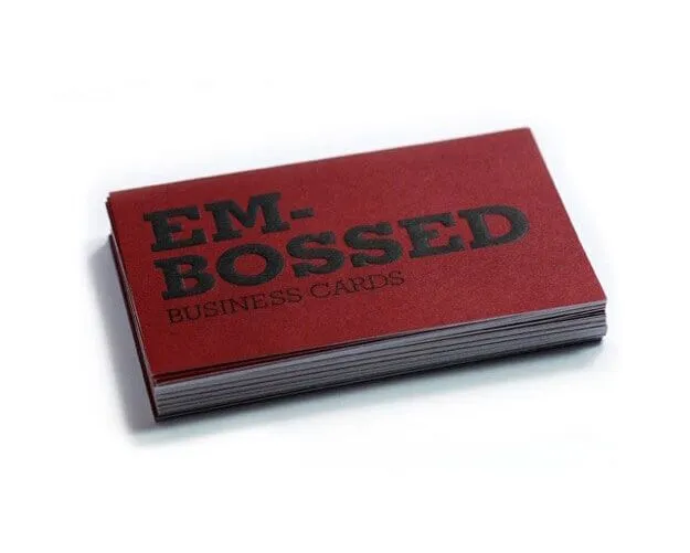 Embossed Business Cards