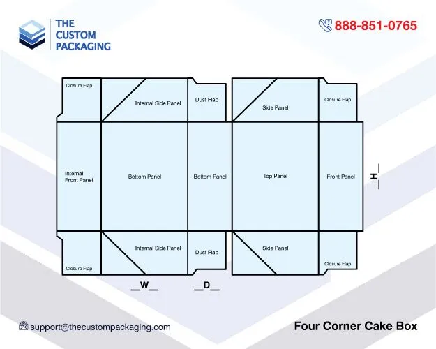 Four Corner Cake Box